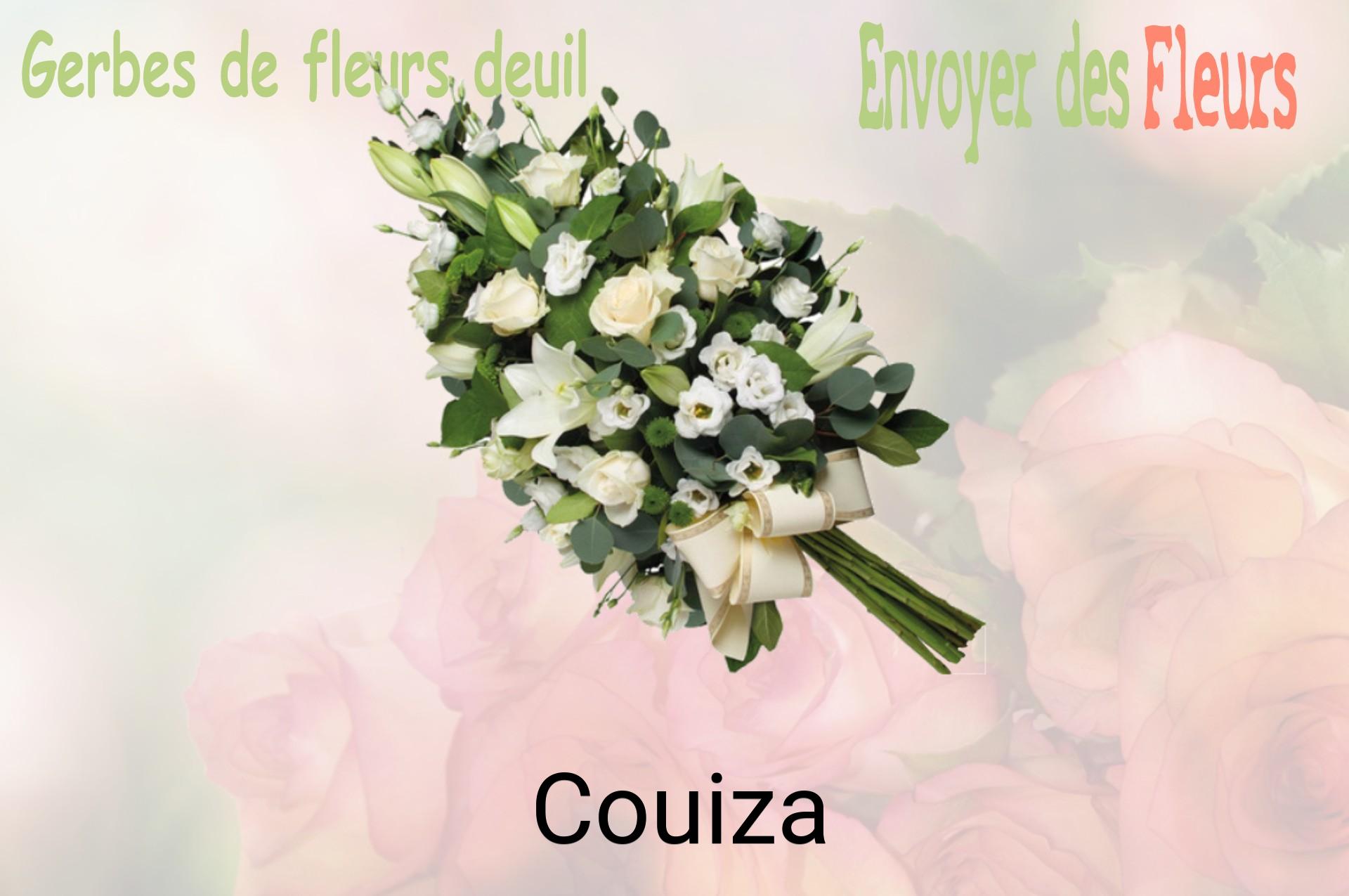 Gerbe de fleurs de deuil livrée à Couiza